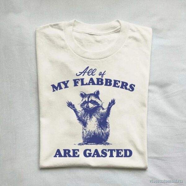 All Of My Flabbers Are Gasted Raccoon Meme Shirt