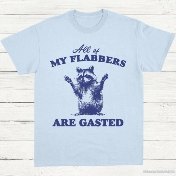 All Of My Flabbers Are Gasted Raccoon Meme Shirt