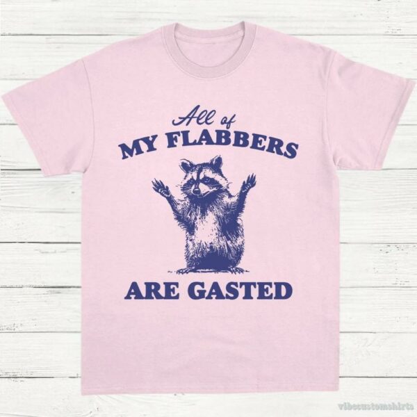 All Of My Flabbers Are Gasted Raccoon Meme Shirt