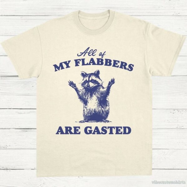 All Of My Flabbers Are Gasted Raccoon Meme Shirt