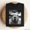 Capybara Selfie with UFOs Funny Shirt Black S 1 1