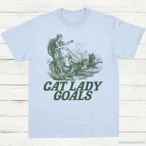 Cat Lady Goals Vintage Shirt, Viking Lady Leashes Her Cats Tee, Childless Cat Ladies T-Shirt, Funny Cat Lovers Tee, Y2k Gifts