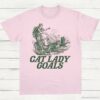 Cat Lady Goals Vintage Shirt Viking Lady Leashes Her Cats Tee Childless Cat Ladies T Shirt Funny Cat Lovers Tee Y2k Gifts Light Pink S 1 1