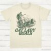 Cat Lady Goals Vintage Shirt Viking Lady Leashes Her Cats Tee Childless Cat Ladies T Shirt Funny Cat Lovers Tee Y2k Gifts Natural S 1 1