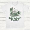 Cat Lady Goals Vintage Shirt Viking Lady Leashes Her Cats Tee Childless Cat Ladies T Shirt Funny Cat Lovers Tee Y2k Gifts White S 1 1