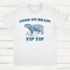 Come On Brain Yip Yip Capybara Vintage Shirt White S 1 1