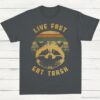 Live Fast Eat Trash Shirt Dark Heather Grey S 1