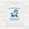 My Tummy Hurts But Im Being Really Brave About It Cute Raccoon Shirt White S 1